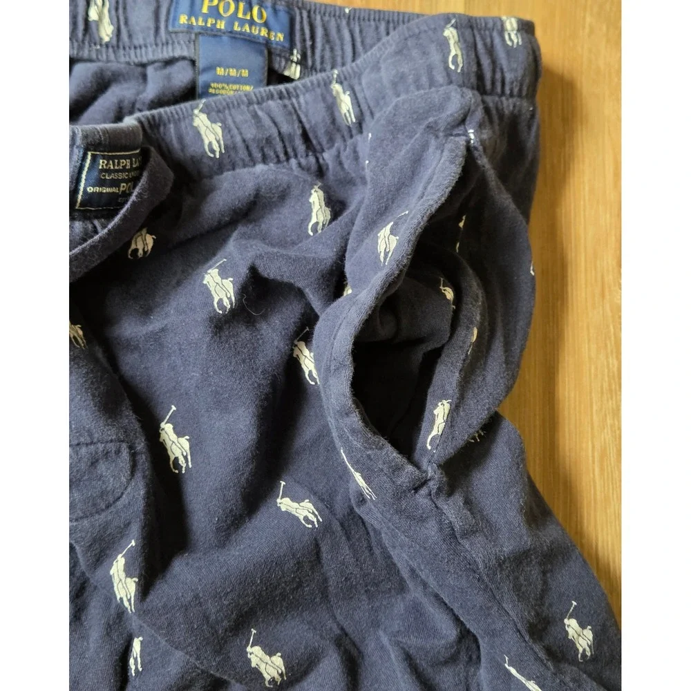 Polo Ralph Lauren Elastic Waistband Lounge Pants Mens Size Medium Navy
